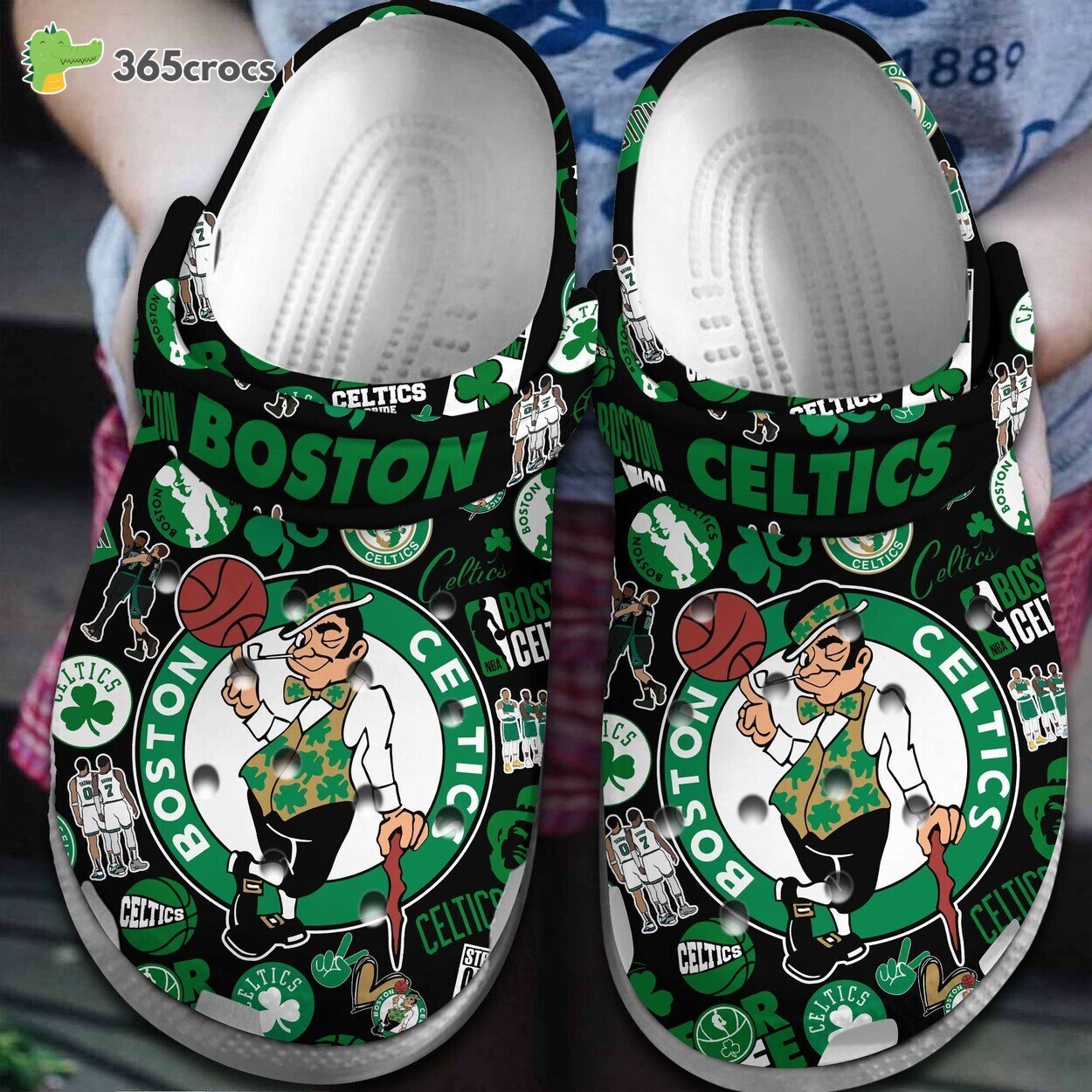 Boston Celtics NBA Sporty Style Comfort Footwear Clogs Shoes 365crocs