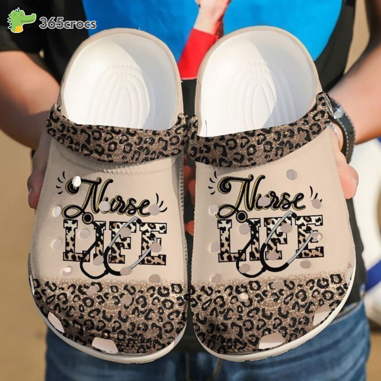 Celebrate Healthcare Cheetah Nursing Life Themed Classic Clog Shoes