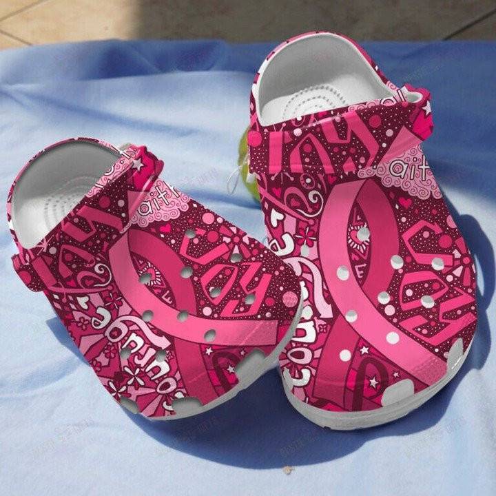 Courage Awareness Breast Cancer Shoes Crocs Clogs 365crocs