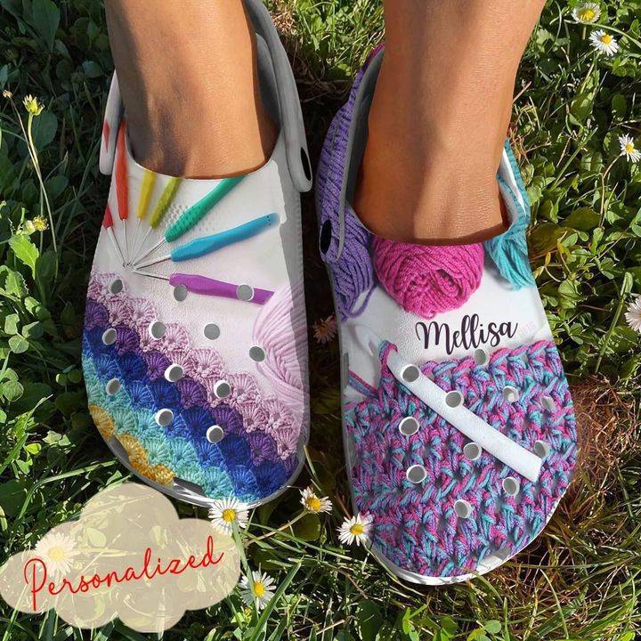 Crochet And Knitting Colorful Yarn Crocs Classic Clogs Shoes 365crocs