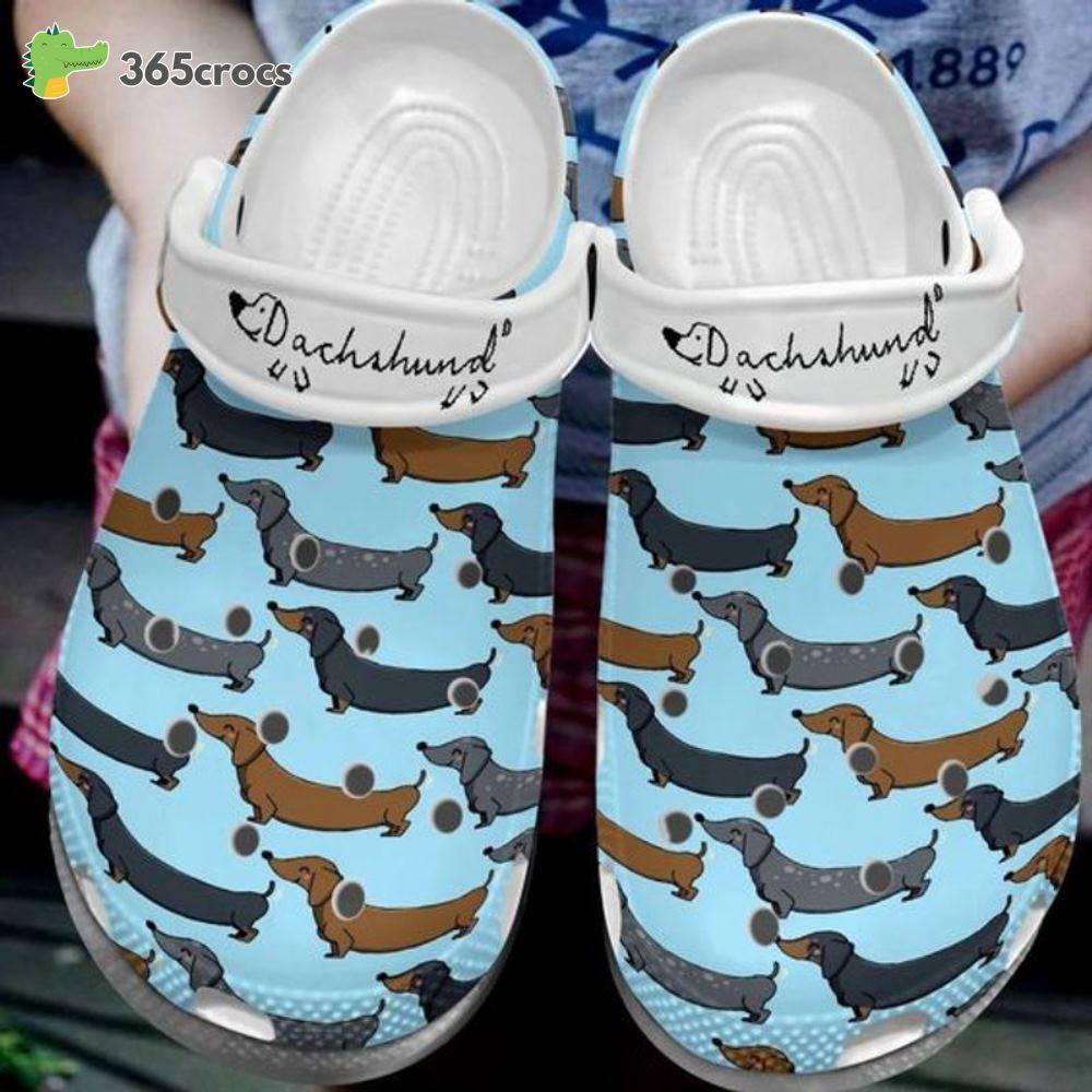Cute Dachshunds All I Care About Are Dogs Dachshund Lover Crocs Clog