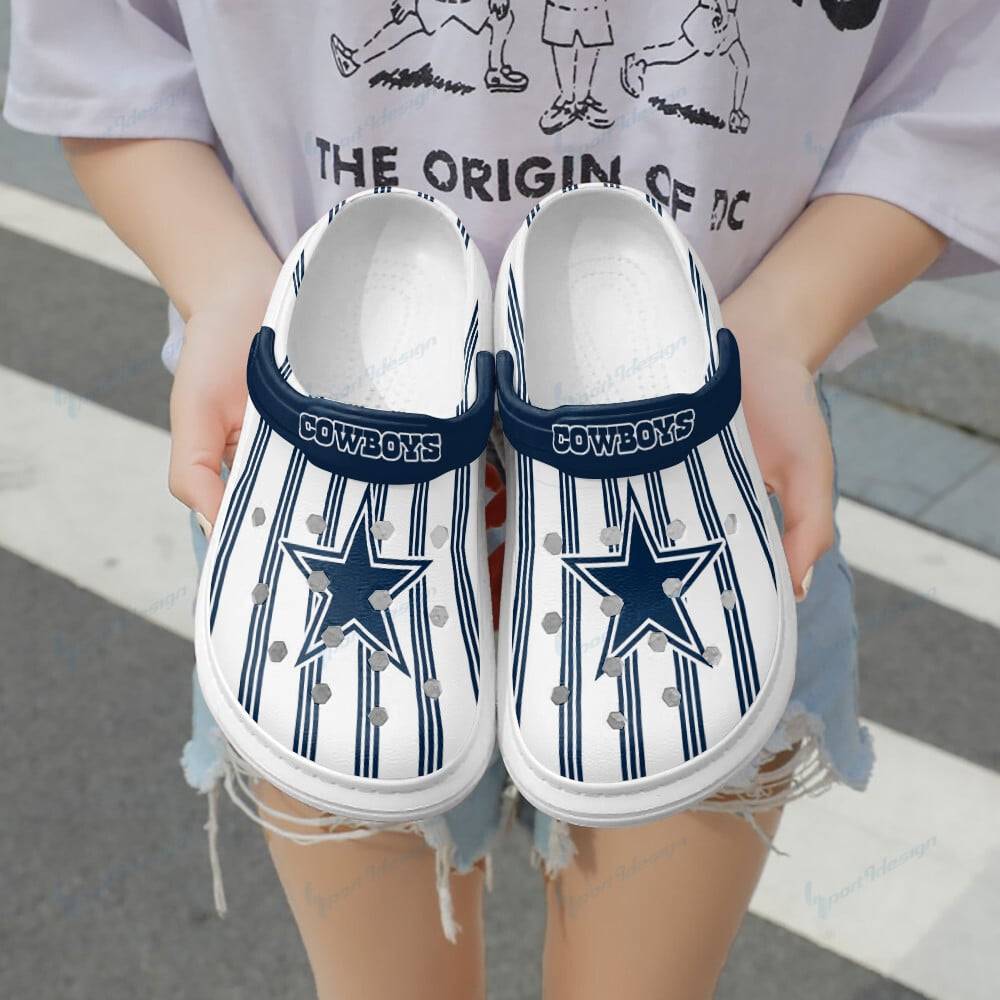 Dallas cowboys crocs clog comfortable water shoes classic aqua footwear