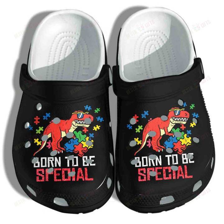 Dinosaurs Autism Born To Be Special Crocs Classic Clogs Shoes 365crocs