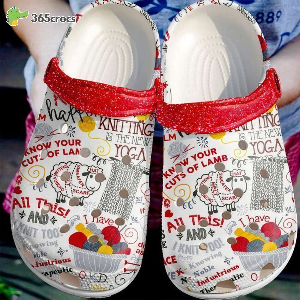 Dive into Crafting Humor Knitting Jokes Inspired Unique Clog Footwear