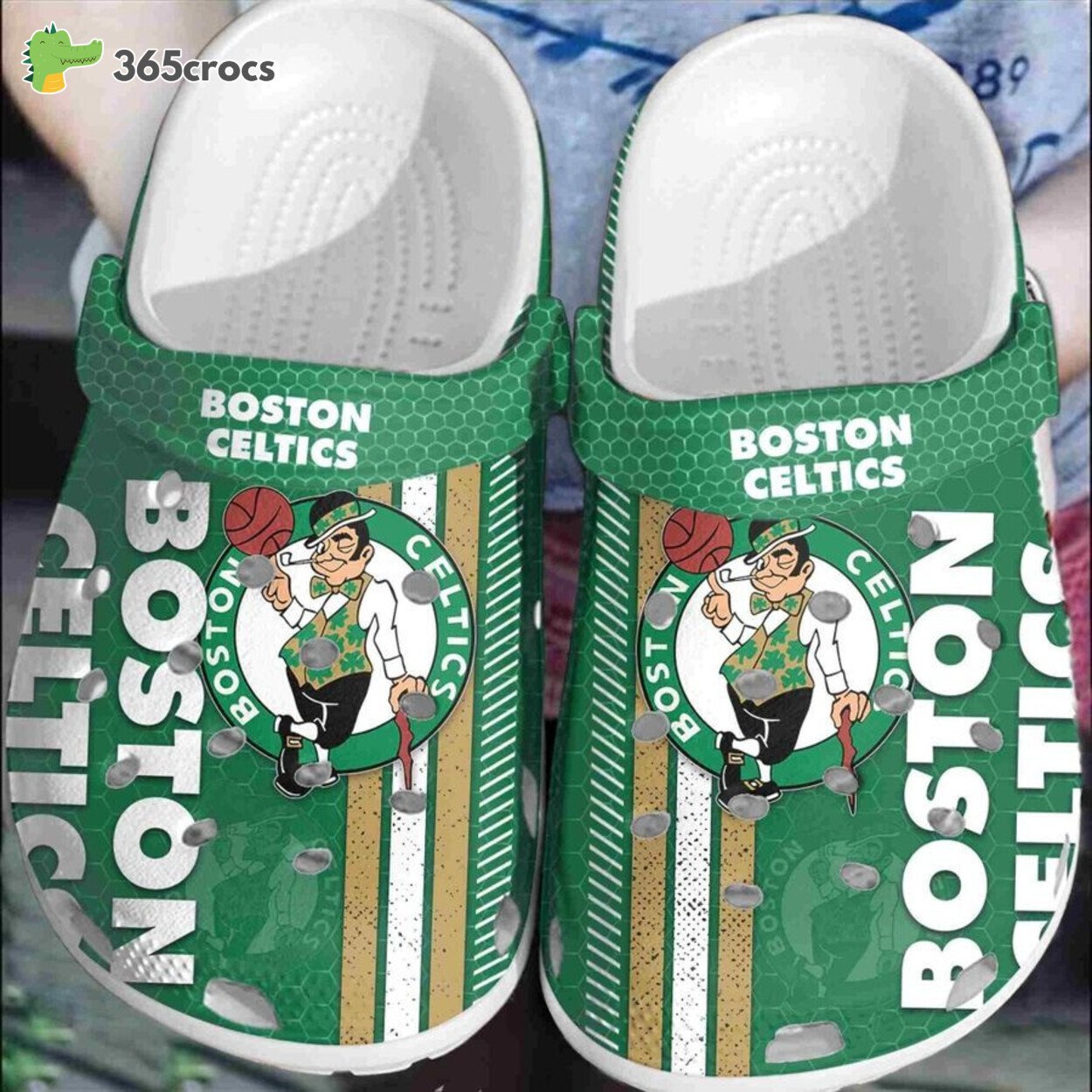Dribble with Pride Basketball Boston Celtics Themed Classic Clog