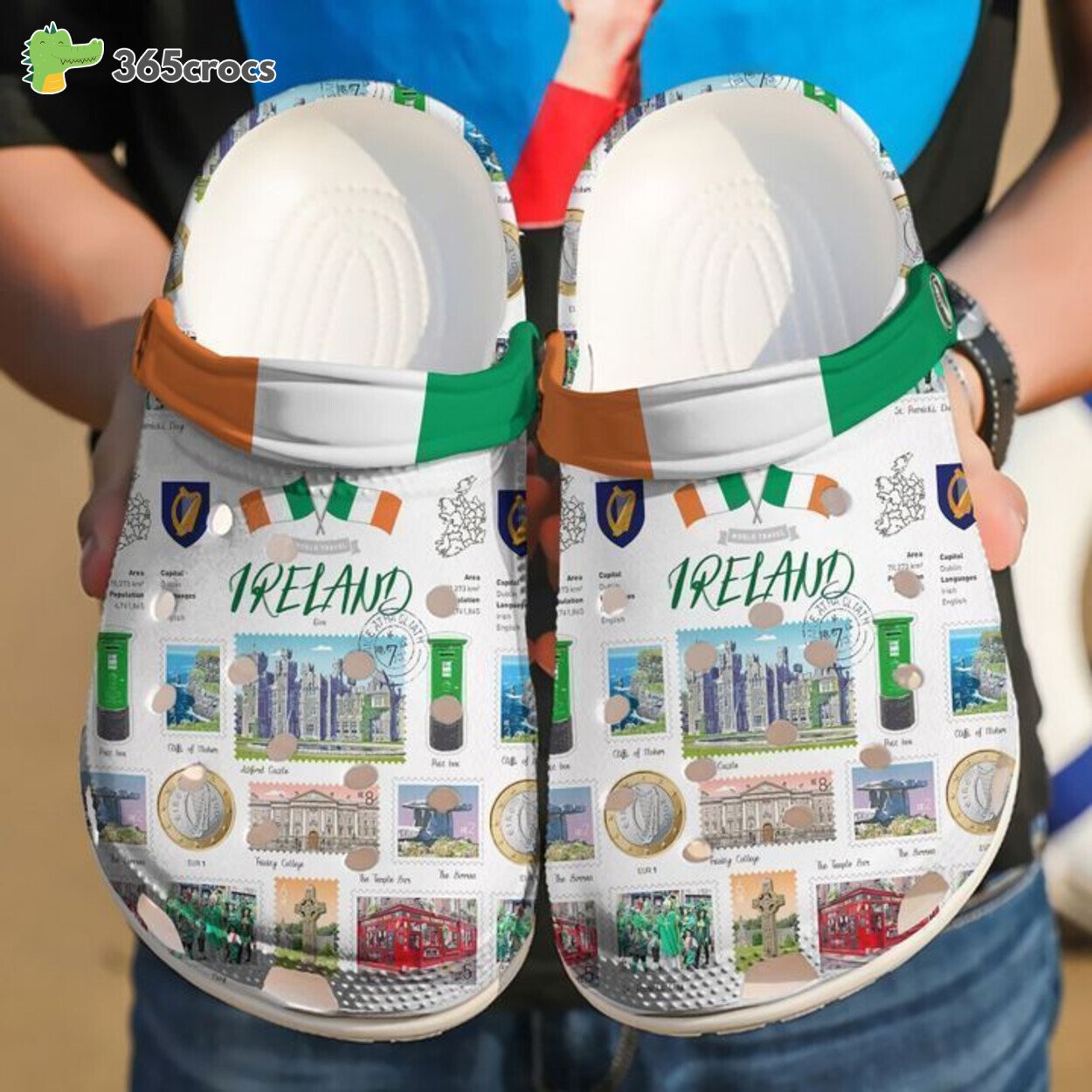 Experience Irish Culture Ireland Postcard Themed Classic Clog Footwear