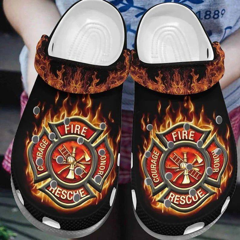 Firefighter Firefighter Crocs Shoes Proud Firefighter Rubber clog Crocs