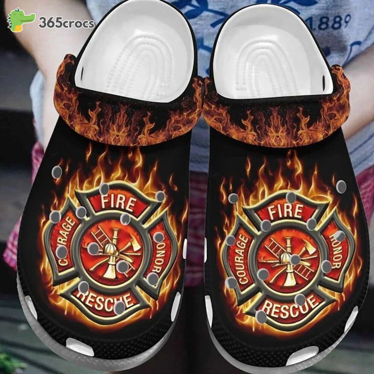 Firefighter Firefighter Shoes Proud Firefighter Rubber clog Shoes Comfy