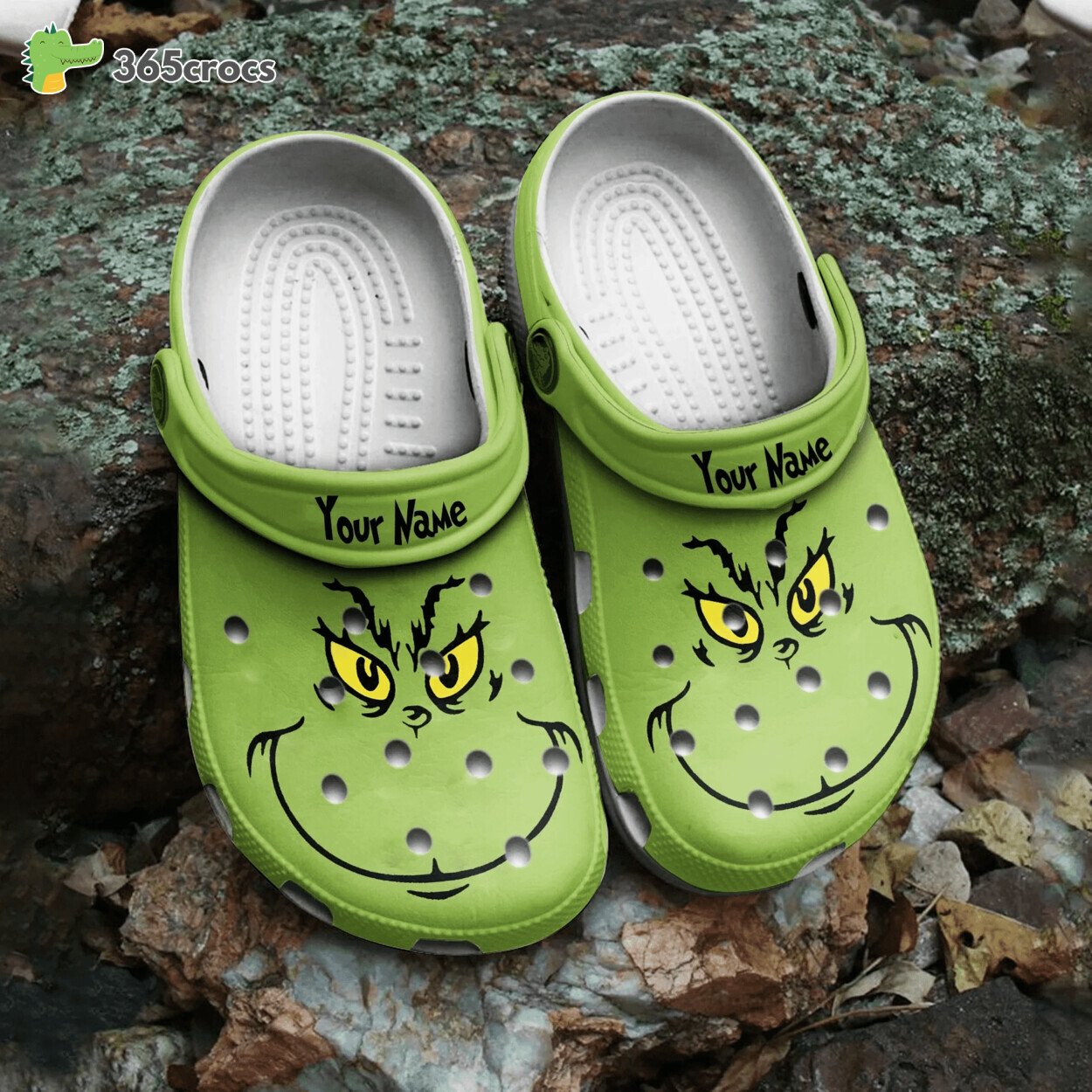Grinch Theme Christmas Personalized Unique Comfortable Croc Shoes