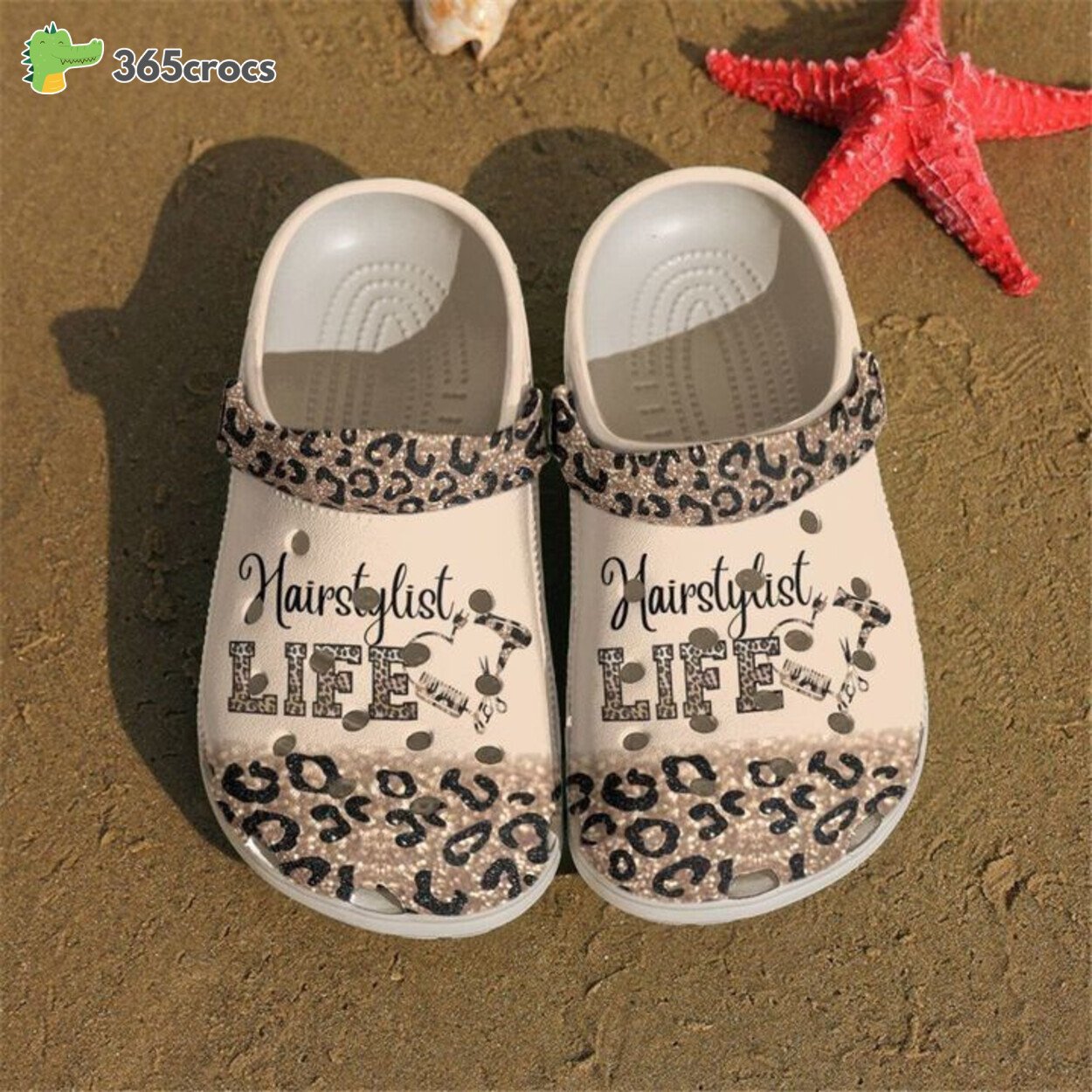 Hairstylist Life Themed Unique Design Comfortable Clog Shoes 365crocs