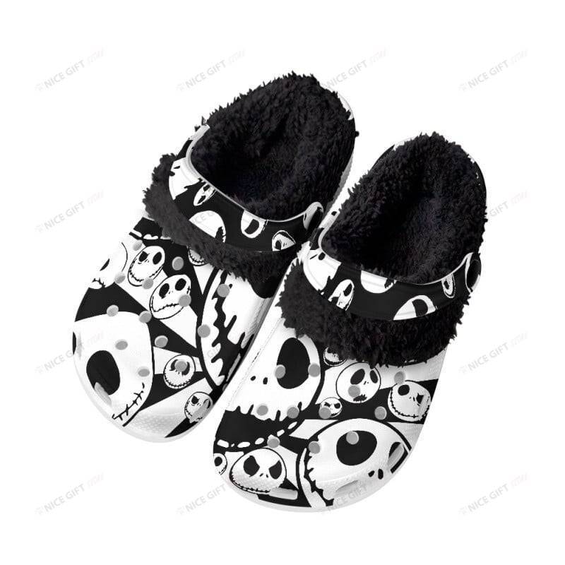 Jack Skellington Fleece Lined Modern Crocs Shoes Comfort Footwear