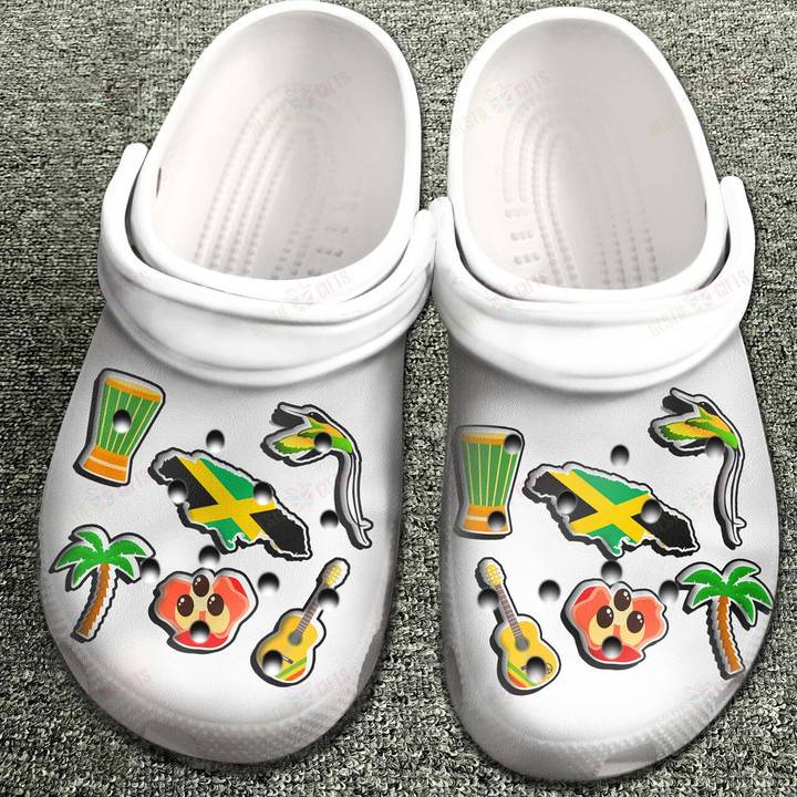 Jamaica With Symbols Crocs Classic Clogs Shoes 365crocs