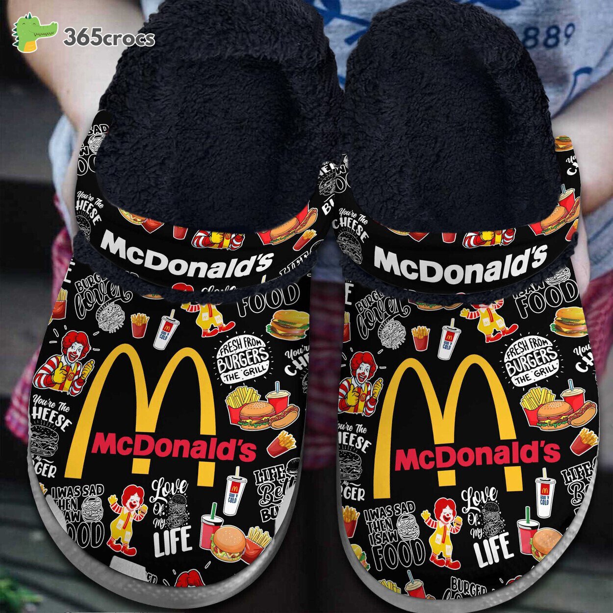 Mcdonald's Fast Food Inspired Kids Comfort Lined Crocs Shoe Designs