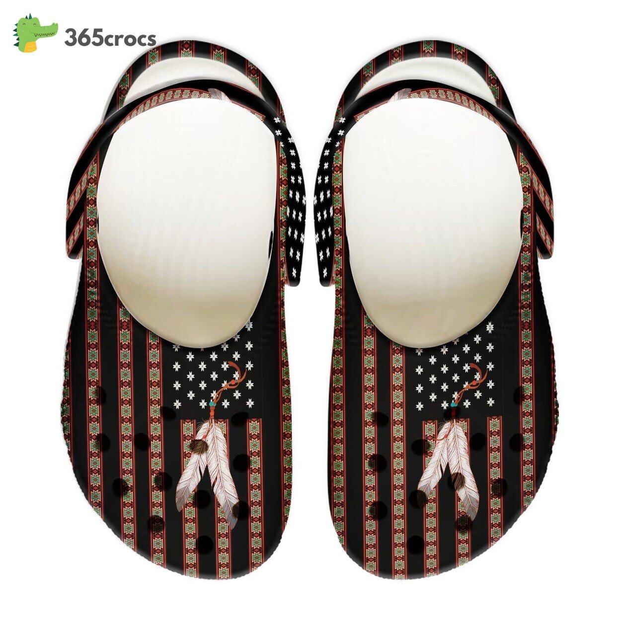 Native American Tradition Sixteen Crocs Clogs Shoes Ultimate Soft Feel