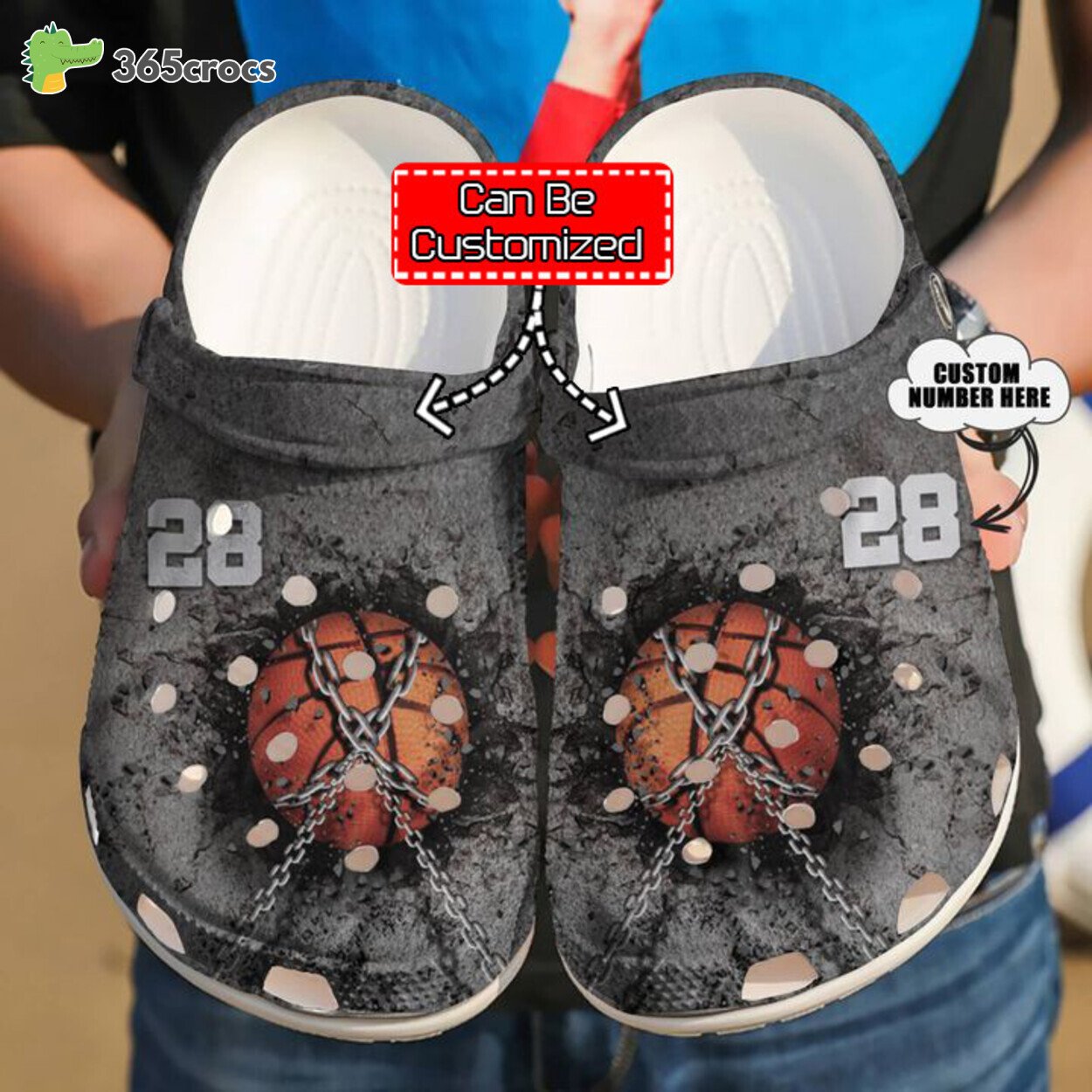 Personalized Basketball Chain Design Sport Enthusiast Clog Shoes