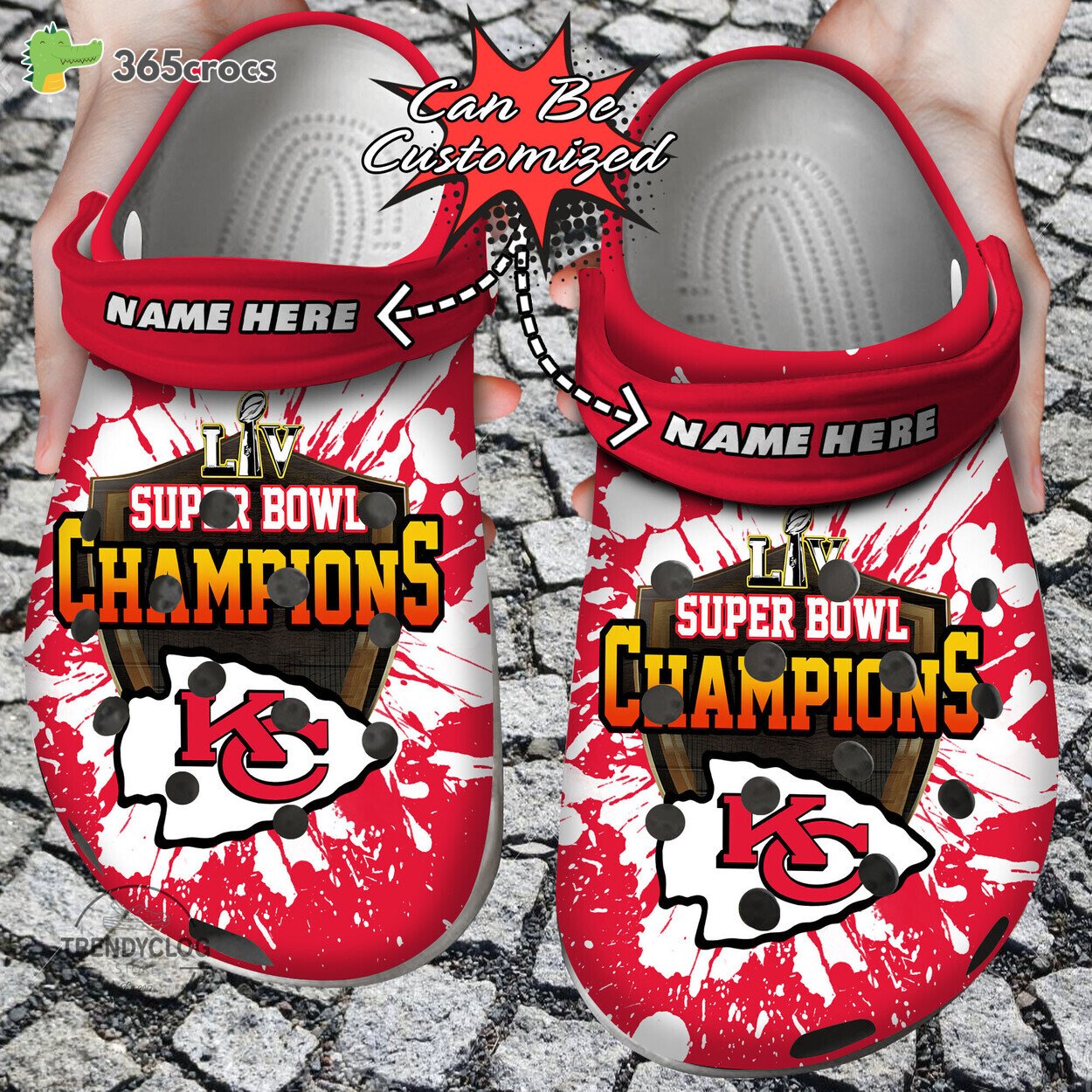 Personalized Kansas City Chiefs Football Team Crocs Clog Custom Name