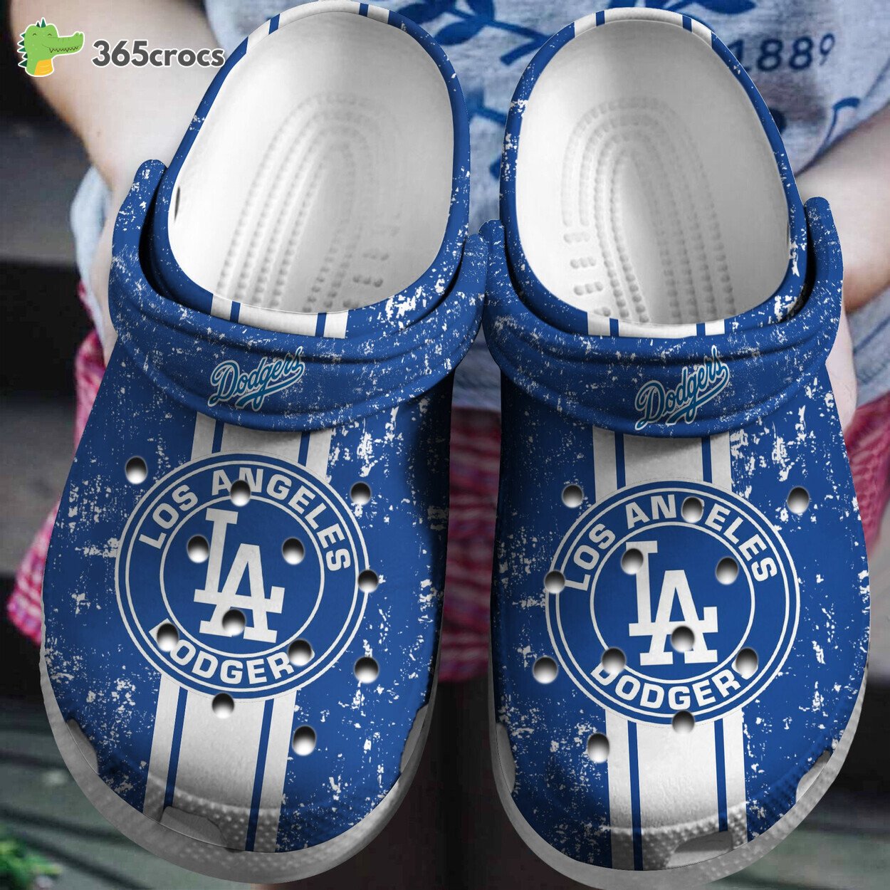 Personalized Los Angeles Dodgers Football Team Crocs Clog Custom Name