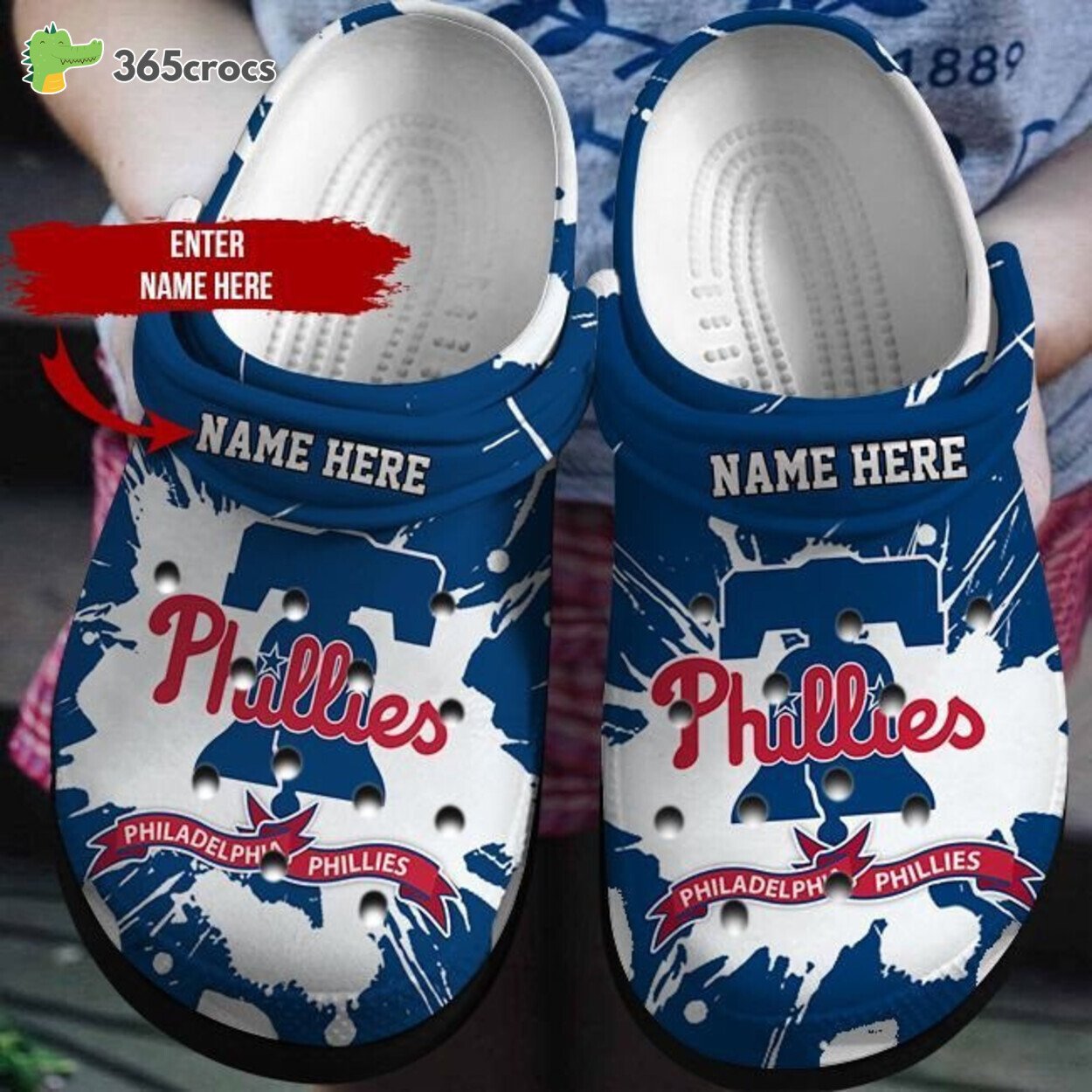 Philadelphia Phillies Crocbland Custom Named Clogs Celebrate Baseball