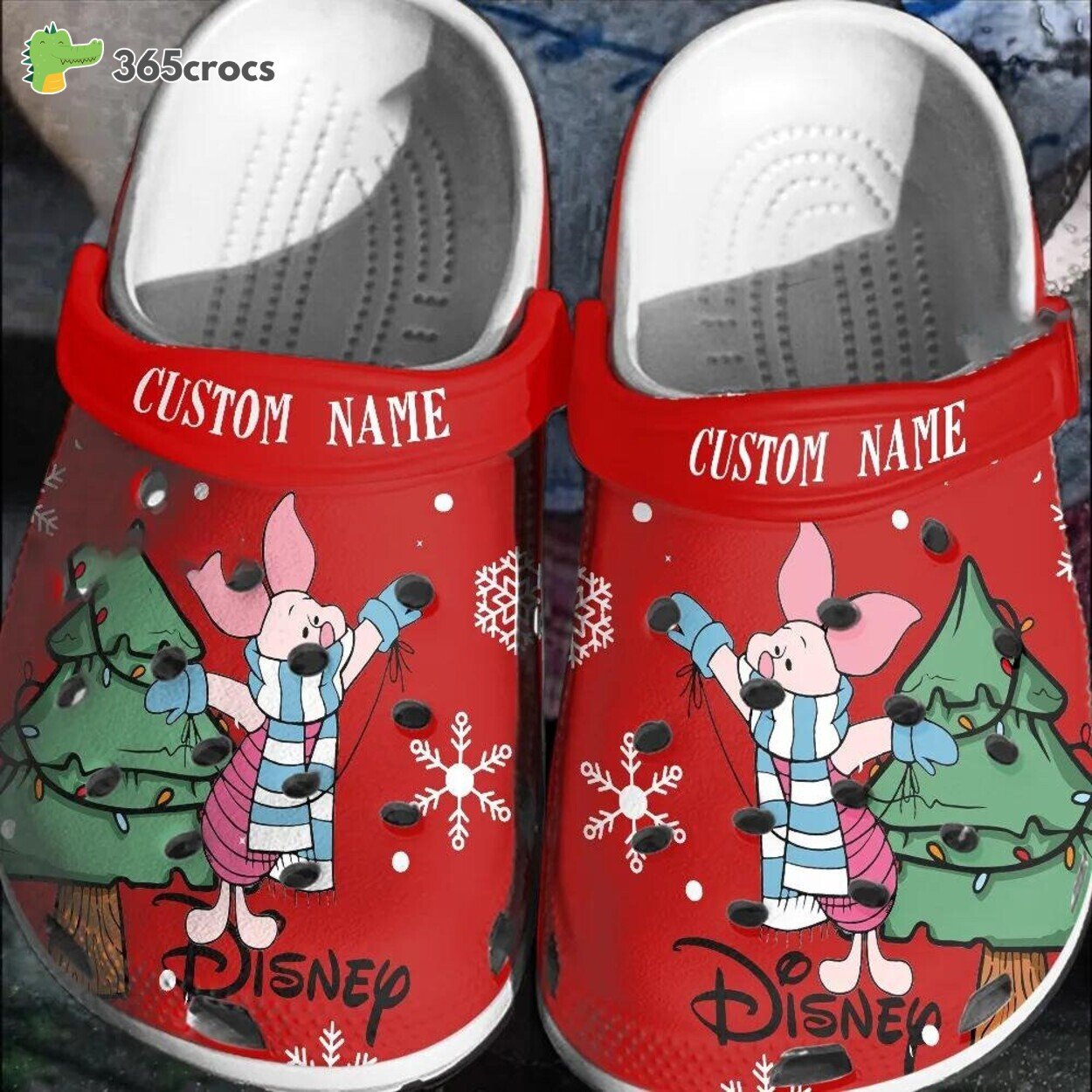 Piglet Christmas Themed Crocs Winnie The Pooh And Tigger Design 365crocs