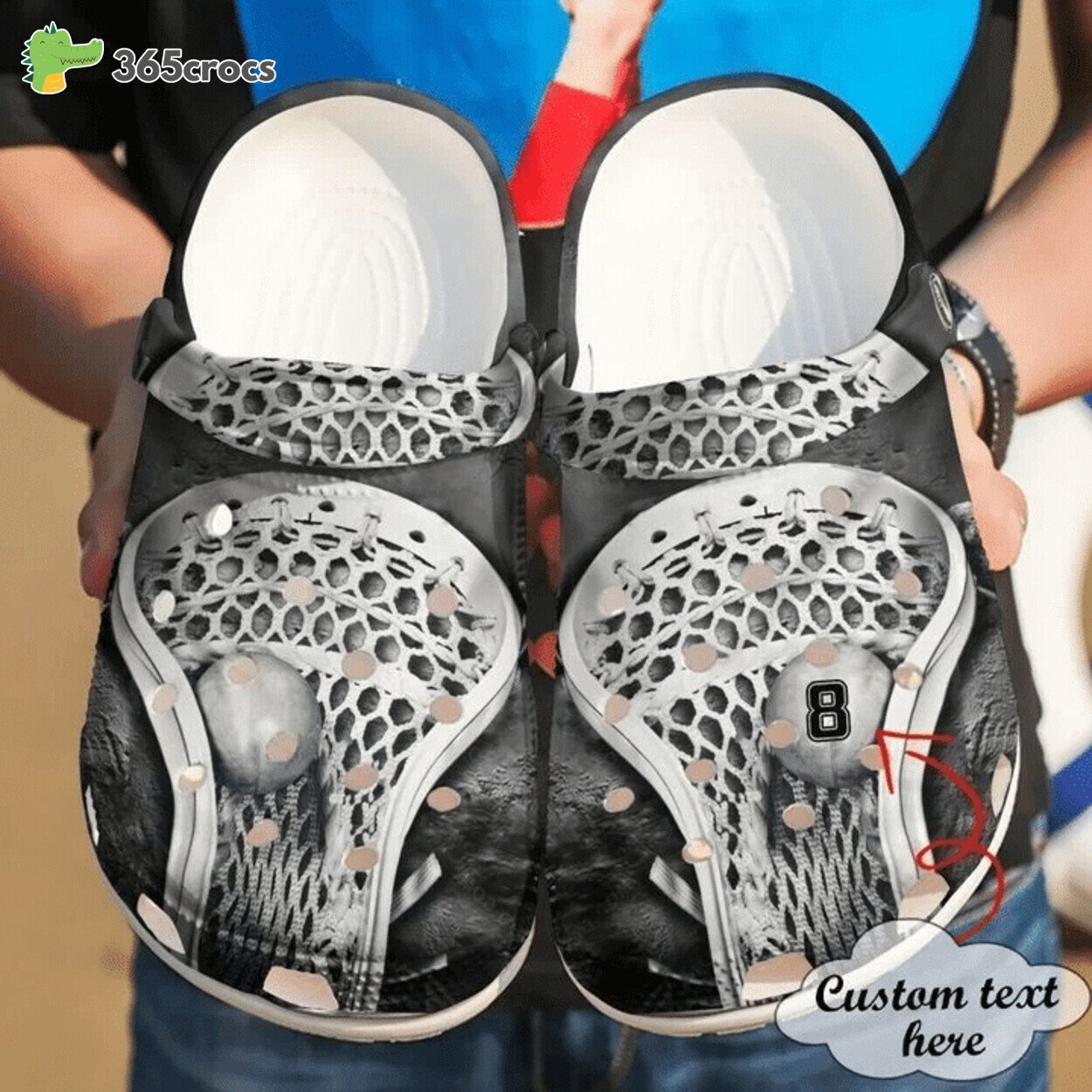 Play Ball Lacrosse Lovers' Personalized I Love Classic Comfort Clog