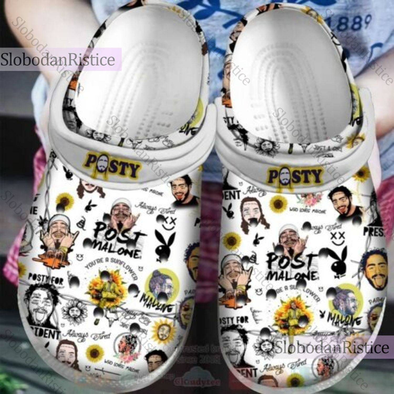 postmalone pink crocs