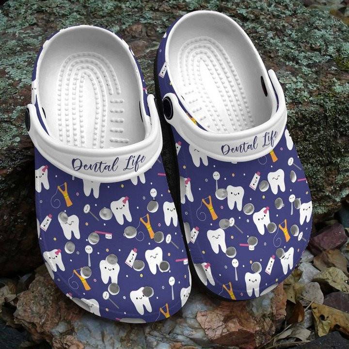 Purple Dental Life Shoes Dentist Crocs Clogs Gift For 365crocs