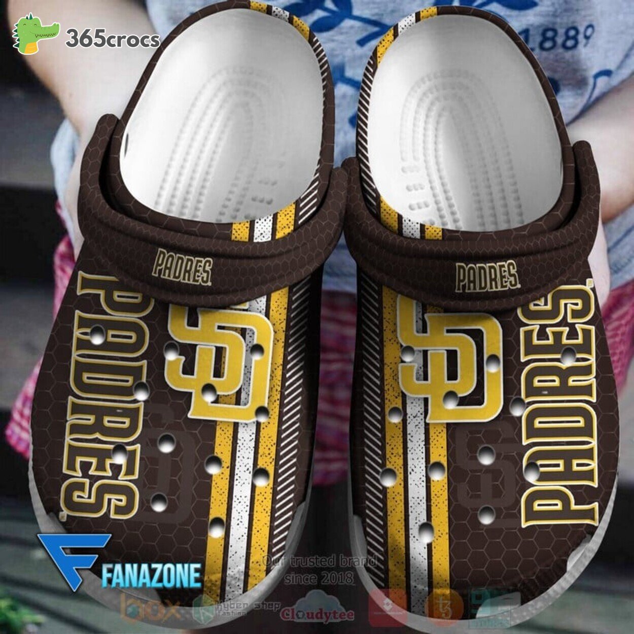 San Diego Padres MLB Sport Design Comfortable Unique Clog Shoe