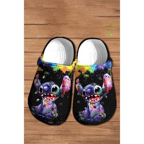 Stitch Full Color Pain Crocs, Clogs, Lino And Stitch 365crocs