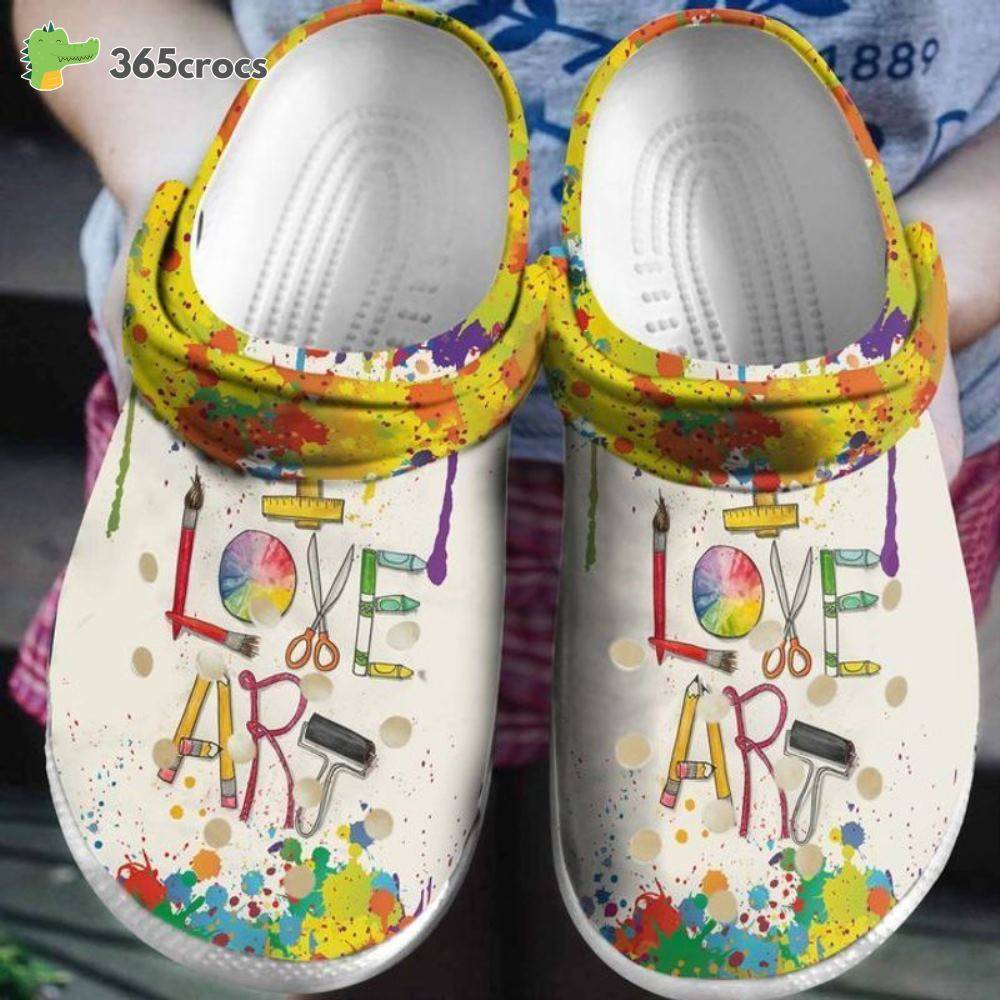 The Painting I Love Art Colorful Painting Patterns For Artist Crocs Clog Shoes 365crocs